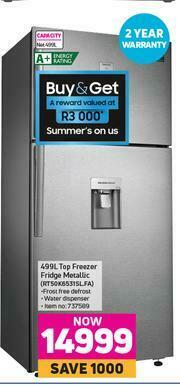 Game Samsung 499L Top Freezer Fridge Metallic RT50K6531SL.FA offer