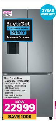Game Samsung 470L French Door Refrigerator RF49A5202 offer
