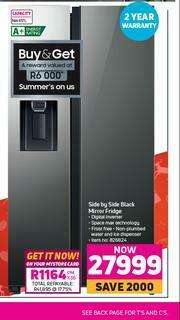 Game Samsung Side By Side Black Mirror Fridge offer