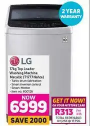 Game LG 17Kg Top Loader Washing Machine Metallic T1777 NEHTE offer