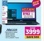 Game Mecer 35cm Intel Celeron Laptop offer