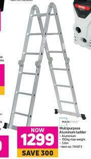 Game Mainstays Multipurpose Aluminium Ladder offer