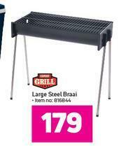 Game Expert Grill Large Steel Braai offer