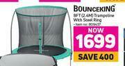 Game Bounceking 8Ft (2.4m) Trampoline With Steel Ring offer