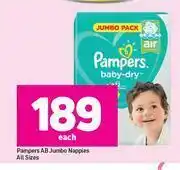 Game Pampers AB Jumbo Nappies All Sizes-Each offer