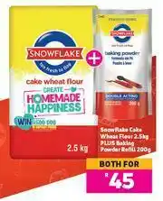 Game Snowflake Cake Wheat Flour 2.5kg + Baking Powder Refill 200g-For Both offer