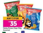 Game Simba Potato Chips Assorted-For Any 3 x 132g offer