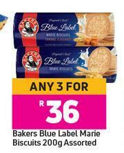 Game Bakers Blue Label Marie Biscuits Assorted-For Any 2 x 200g offer