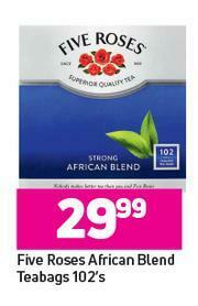 Game Five Roses African Blend Teabags-102's offer
