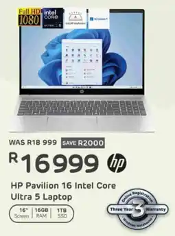 Computer Mania HP Pavilion 16 Intel Core Ultra 5 Laptop offer