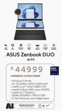 Computer Mania ASUS Zenbook DUO offer