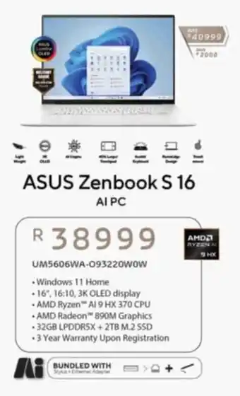 Computer Mania ASUS Zenbook S 16 offer