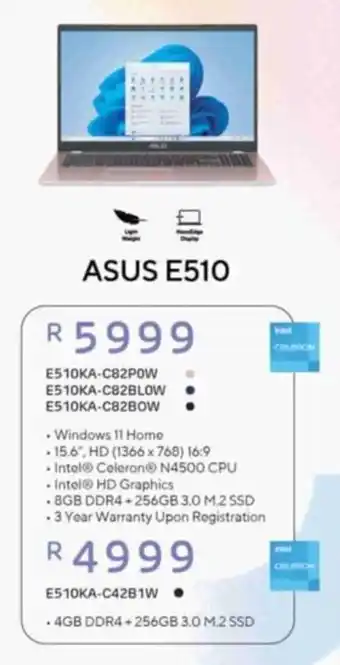 Computer Mania ASUS E510 offer