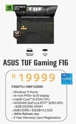 Computer Mania ASUS TUF Gaming F16 offer