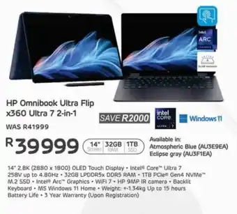 Computer Mania HP Omnibook Ultra Flip x360 Ultra 7 2-in-1 offer