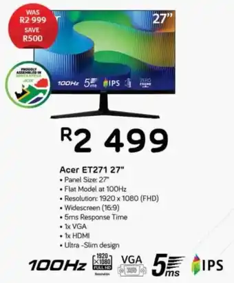 Computer Mania Acer ET271 27" offer