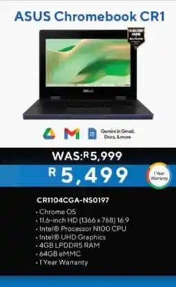 Computer Mania ASUS Chromebook CR1 offer