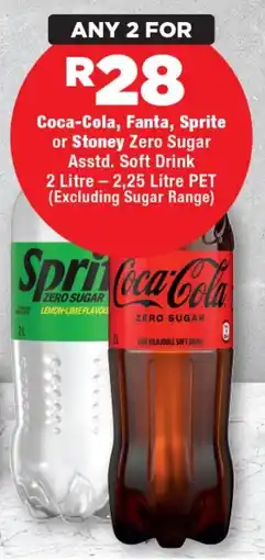 OK MiniMark Coca-Cola, Fanta, Sprite or Stoney Zero Sugar Asstd. Soft Drink offer