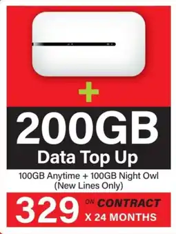 Incredible Connection 200GB Data Top Up offer