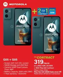 Incredible Connection Motorola G05 + G05 offer