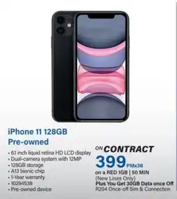 Incredible Connection iPhone 11 128GB Pre-owned offer