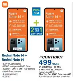 Incredible Connection Redmi Note 14 + Redmi Note 14 offer