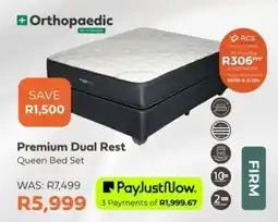 The Bed Shop Orthopaedic Premium Dual Rest Queen Bed Set offer