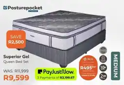 The Bed Shop Posturepocket Superior Gel Queen Bed Set offer
