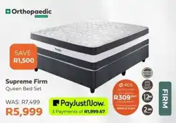 The Bed Shop Orthopaedic Supreme Firm Queen Bed Set offer