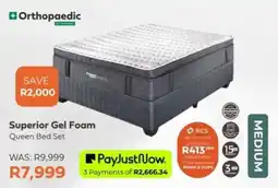 The Bed Shop Orthopaedic Superior Gel Foam Queen Bed Set offer