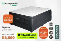 The Bed Shop Orthopaedic Superior Queen Bed Set offer