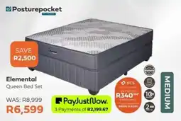 The Bed Shop Posturepocket Elemental Queen Bed Set offer