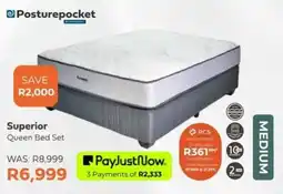 The Bed Shop Posturepocket Superior Queen Bed Set offer
