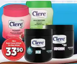 Cosmetic Connection Clere Body Creme/ For Men offer