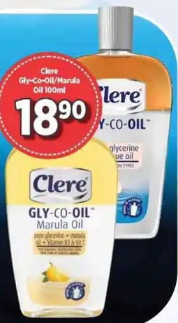 Cosmetic Connection Clere Gly-Co-Oil/ Marula Oil offer