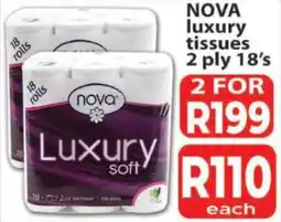 Supa Store NOVA luxury tissues 2 ply offer