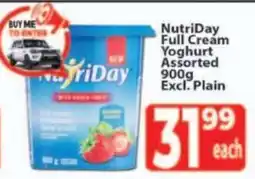 Supa Store NutriDay Full Cream Yoghurt Assorted Excl. Plain offer
