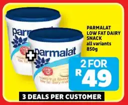Usave Parmalat low fat dairy snack all variants offer
