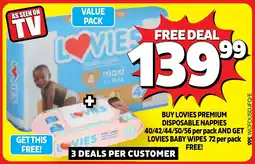 Usave Lovies premium disposable nappies offer