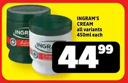 Usave Ingram's cream all variants offer