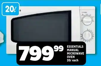Usave Essentials manual microwave oven offer