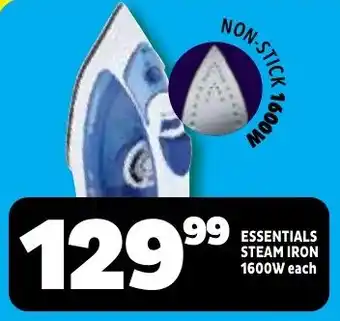 Usave Essentials steam iron 1600w offer