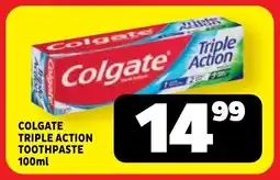 Usave Colgate triple action toothpaste offer