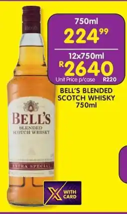 Shoprite BELL'S BLENDED SCOTCH WHISKY 750ml offer