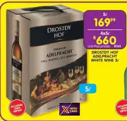 Shoprite DROSTDY HOF ADELPRACHT WHITE WINE 5ℓ offer