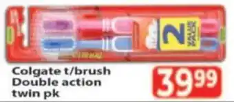 Supa Store Colgate t/brush Double action twin pk offer