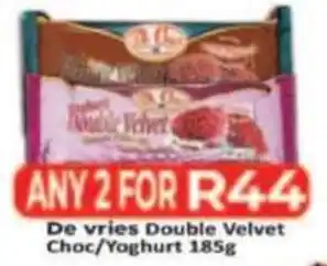 Supa Store De vries Double Velvet Choc/Yoghurt offer