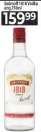 Supa Store Smirnoff 1818 Vodka offer