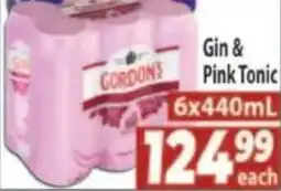 Supa Store Gordon's Gin & Pink Tonic offer
