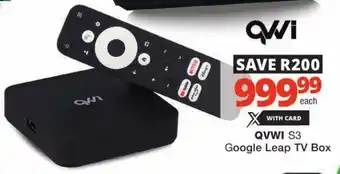 Checkers QVWI S3 Google Leap TV Box offer